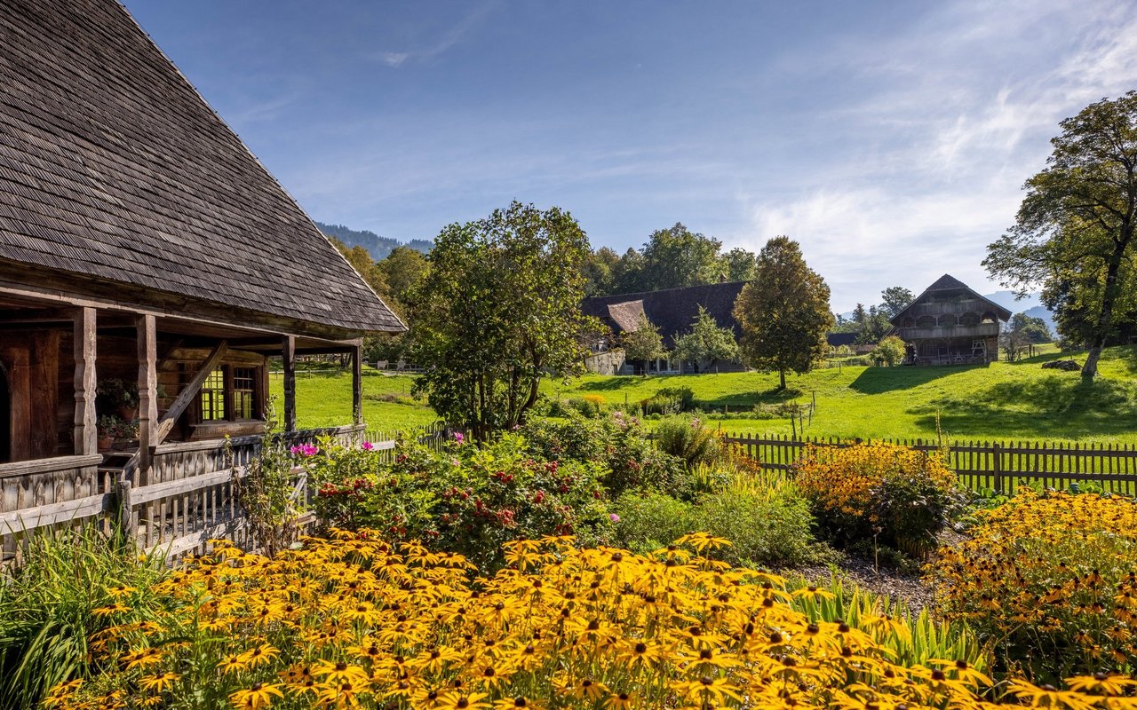 Nicht nur altes Handwerk oder Bauten finden Platz im Ballenberg, auch heimische Pflanzen werden im Ballenberg gefördert.  