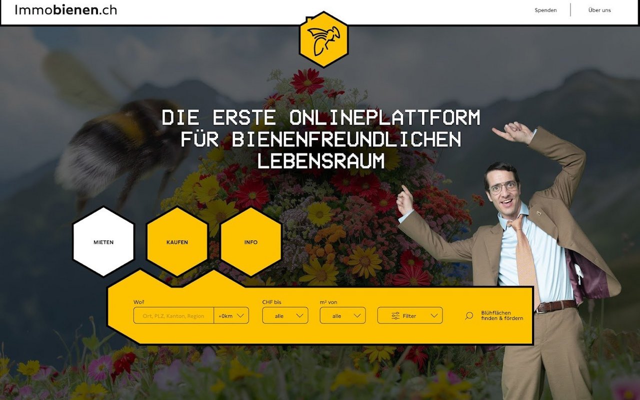 Auf immobienen.ch lassen sich Blühflächen mieten oder kaufen. 