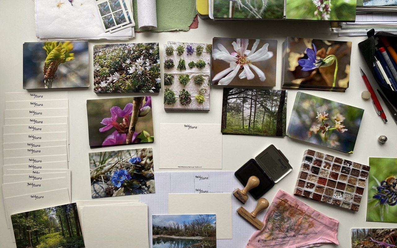 In ihrer Freizeit bastelt Ramsauer viele Postkarten mit ihren Fotomotiven.