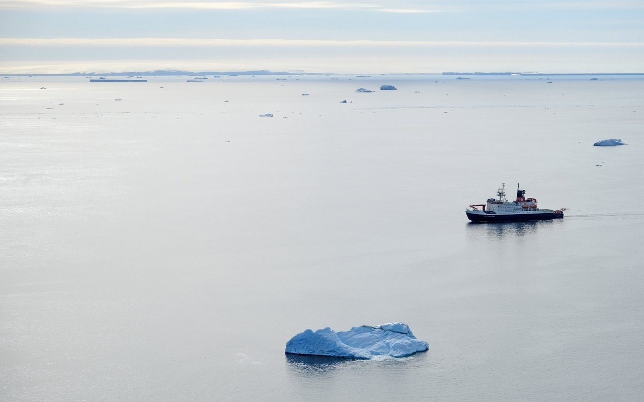 Die «Polarstern» im Januar 2023 im eisfreien Bellingshausenmeer. 