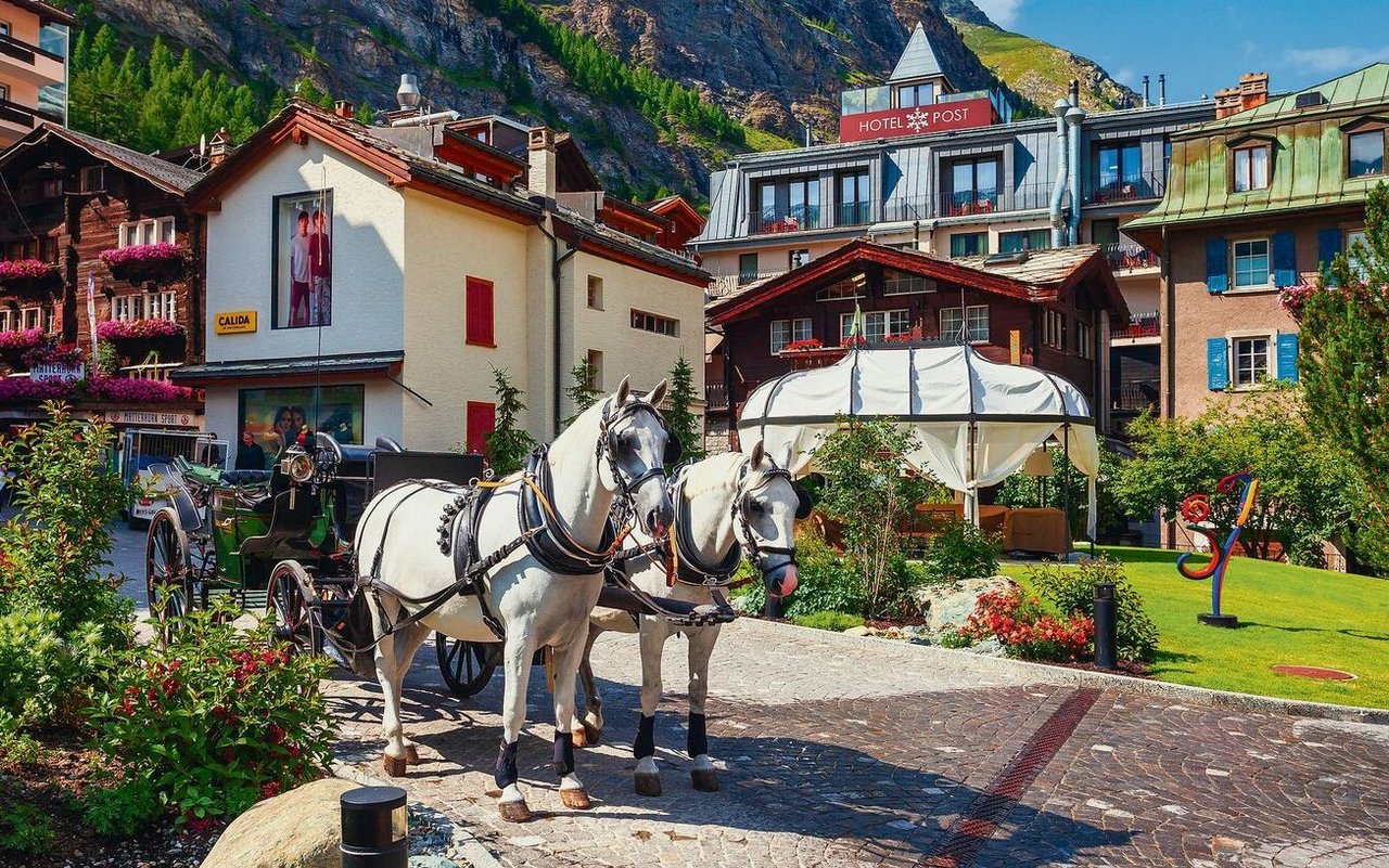 In Tourismus-Gebieten dienen Pferdekutschen  als Transportmittel. 
